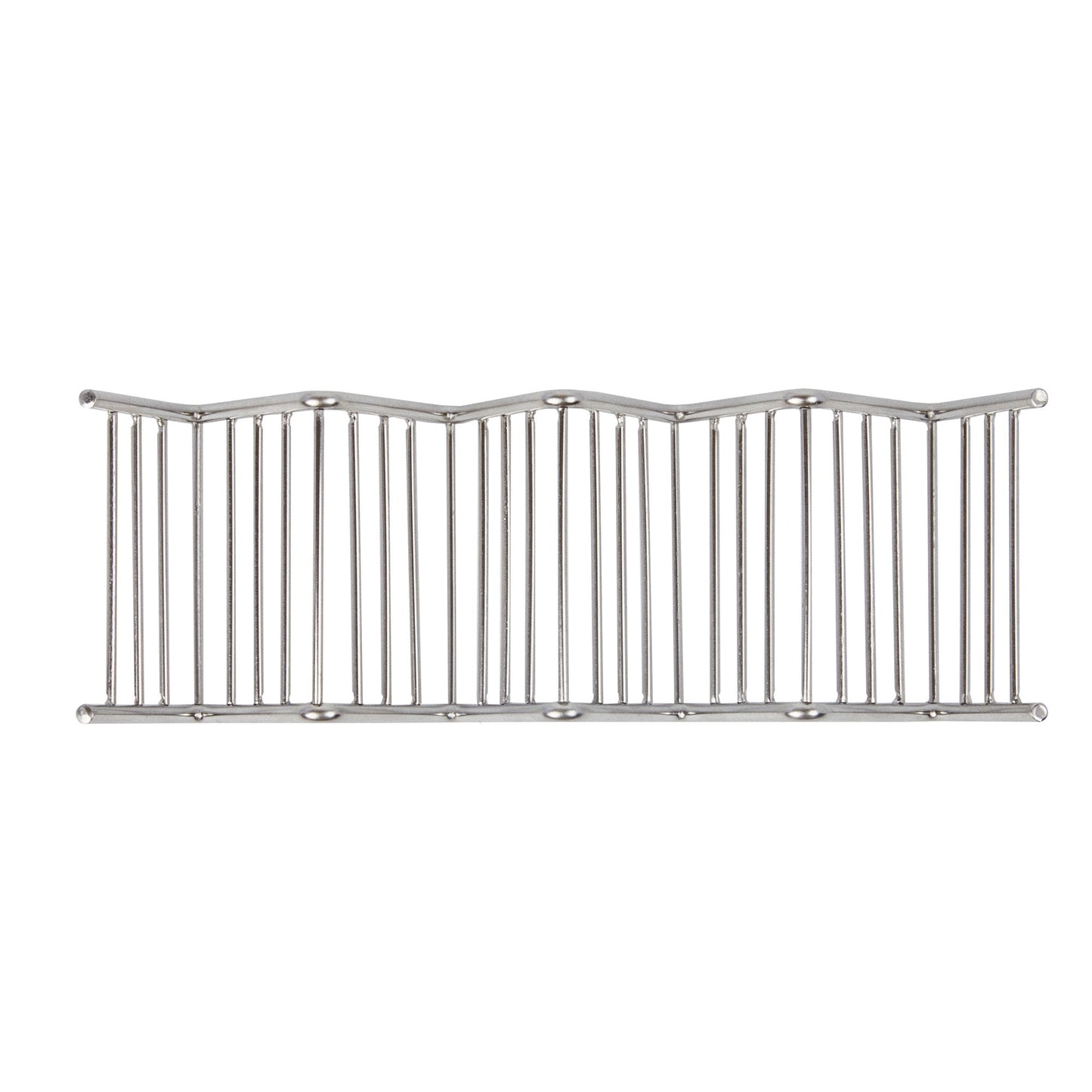 Met Lux Rectangle Silver Stainless Steel Quattro Taco Rack Stand - 4 Tacos - 7" x 2 1/2" x 1 1/2" - 1 count box