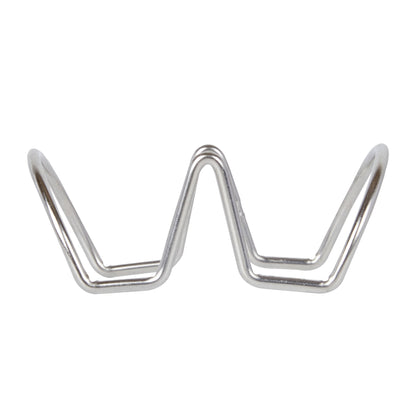 Met Lux Rectangle Silver Stainless Steel Duo Taco Rack Stand - 2 Tacos - 4 1/4" x 3 1/4" x 1 1/2" - 1 count box