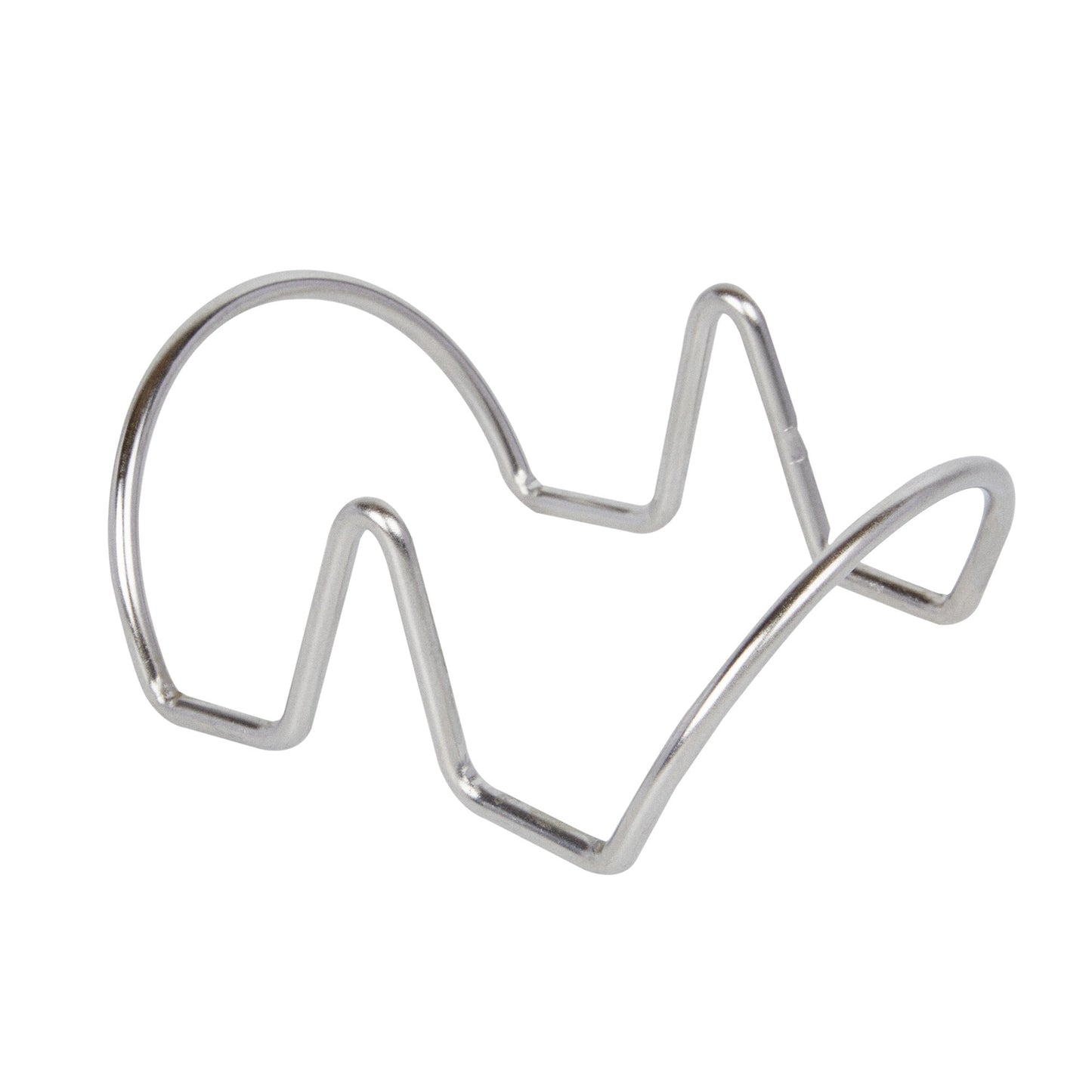 Met Lux Rectangle Silver Stainless Steel Duo Taco Rack Stand - 2 Tacos - 4 1/4" x 3 1/4" x 1 1/2" - 1 count box
