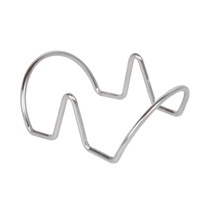 Met Lux Rectangle Silver Stainless Steel Duo Taco Rack Stand - 2 Tacos - 4 1/4" x 3 1/4" x 1 1/2" - 1 count box