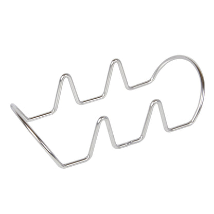 Met Lux Rectangle Silver Stainless Steel Triplo Taco Rack Stand - 3 Tacos - 6 3/4" x 3 1/4" x 1 1/2" - 1 count box
