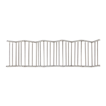 Met Lux Rectangle Silver Stainless Steel Cinque Taco Rack Stand - 5 Tacos - 8 1/4" x 2 1/2" x 1 1/2" - 1 count box