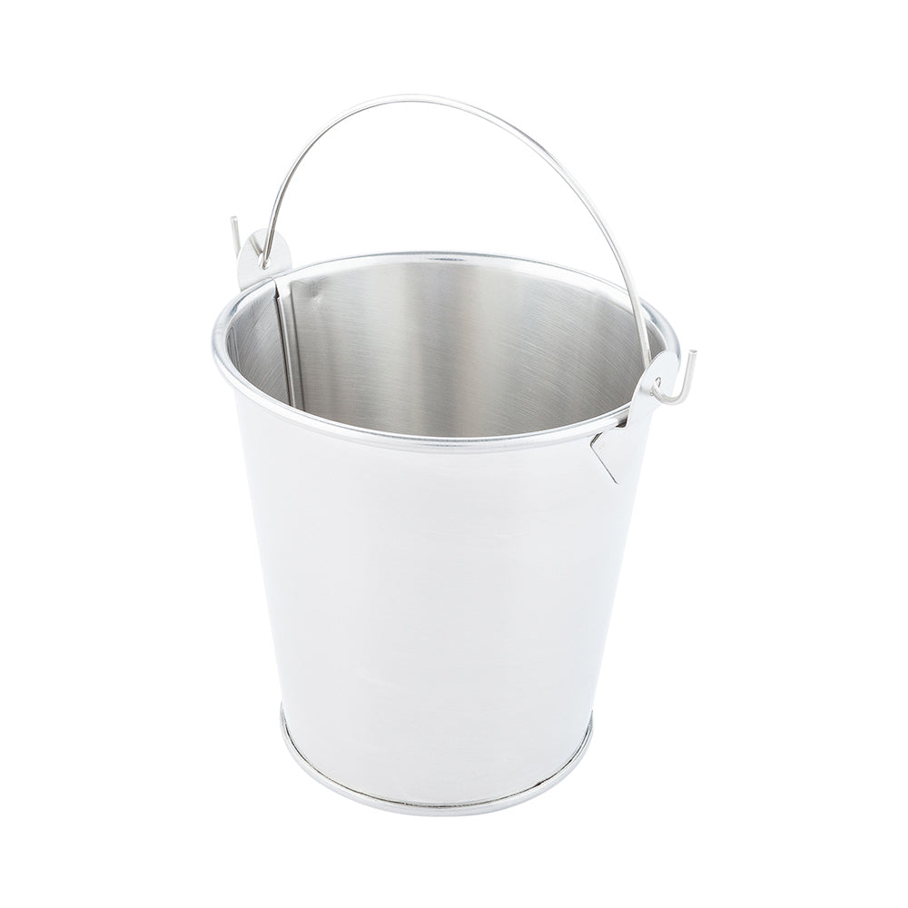 Met Lux 12 oz Round Silver Stainless Steel Mini Pail - 3 1/2" x 3 1/2" x 3 1/2" - 1 count box