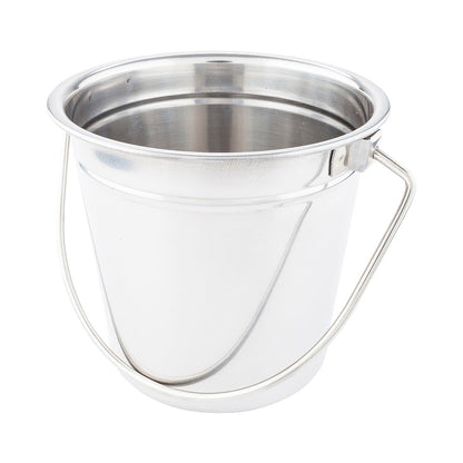 Met Lux 28 oz Round Silver Stainless Steel Medium Pail - 5 1/2" x 5 1/2" x 5" - 1 count box