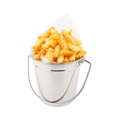Met Lux 28 oz Round Silver Stainless Steel Medium Pail - 5 1/2" x 5 1/2" x 5" - 1 count box