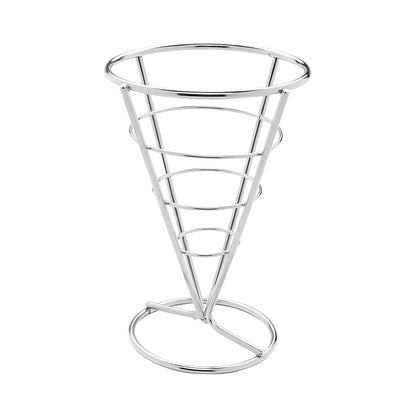 Cone Tek Silver Stainless Steel Singolo Cone Stand - 4" x 4" x 5 1/2" - 1 count box