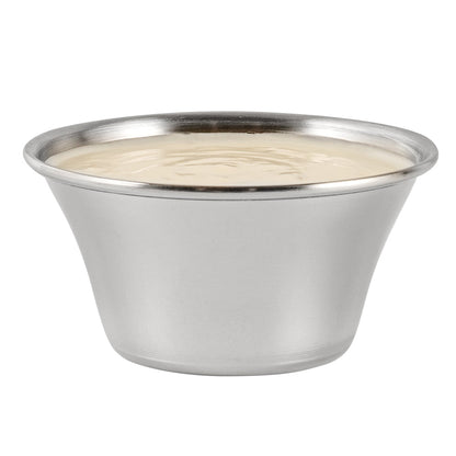 Met Lux 4 oz Stainless Steel Condiment Cup - 3" x 3" x 1 1/2" - 10 count box