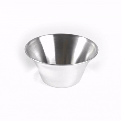 Met Lux 6 oz Stainless Steel Condiment Cup - 3 3/4" x 3 3/4" x 2" - 10 count box