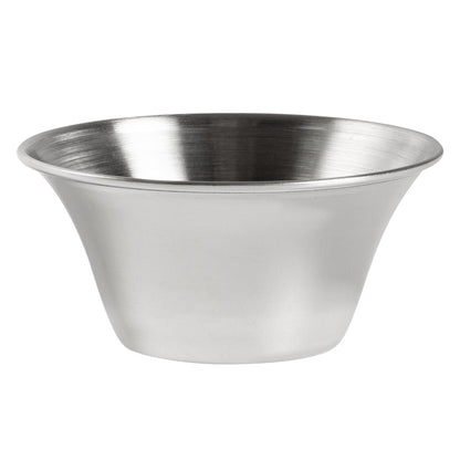 Met Lux 6 oz Stainless Steel Condiment Cup - 3 3/4" x 3 3/4" x 2" - 10 count box