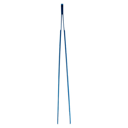 Perfect Point Titanium Blue Stainless Steel Short Straight Tweezers - 9 1/2" x 3/4" - 1 count box