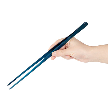 Perfect Point Titanium Blue Stainless Steel Long Straight Tweezers - 11 3/4" x 3/4" - 1 count box