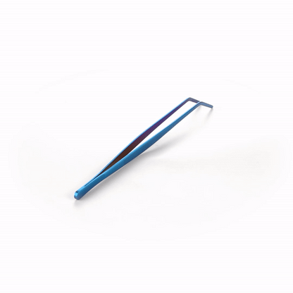 Perfect Point Titanium Blue Stainless Steel Long Slant Nose Tweezers - 11 3/4" x 3/4" x 1/2" - 1 count box