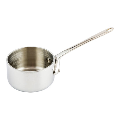 Met Lux 2 oz Silver Stainless Steel Mini Sauce Pan - 5" x 2" x 2" - 1 count box