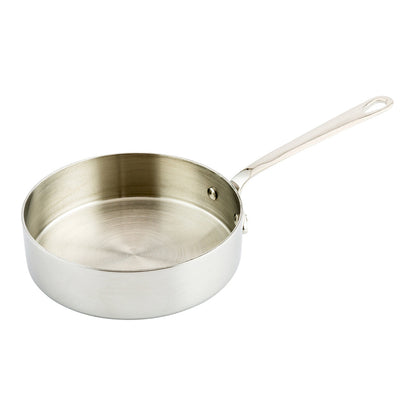 Met Lux 12 oz Silver Stainless Steel Mini Saute Pan - 9" x 5" x 1 1/4" - 1 count box