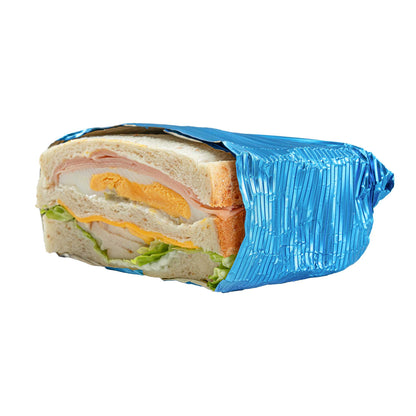 Foil Lux Electric Blue Aluminum Wrap and Basket Liner - Ripple - 12" x 12" - 500 count box