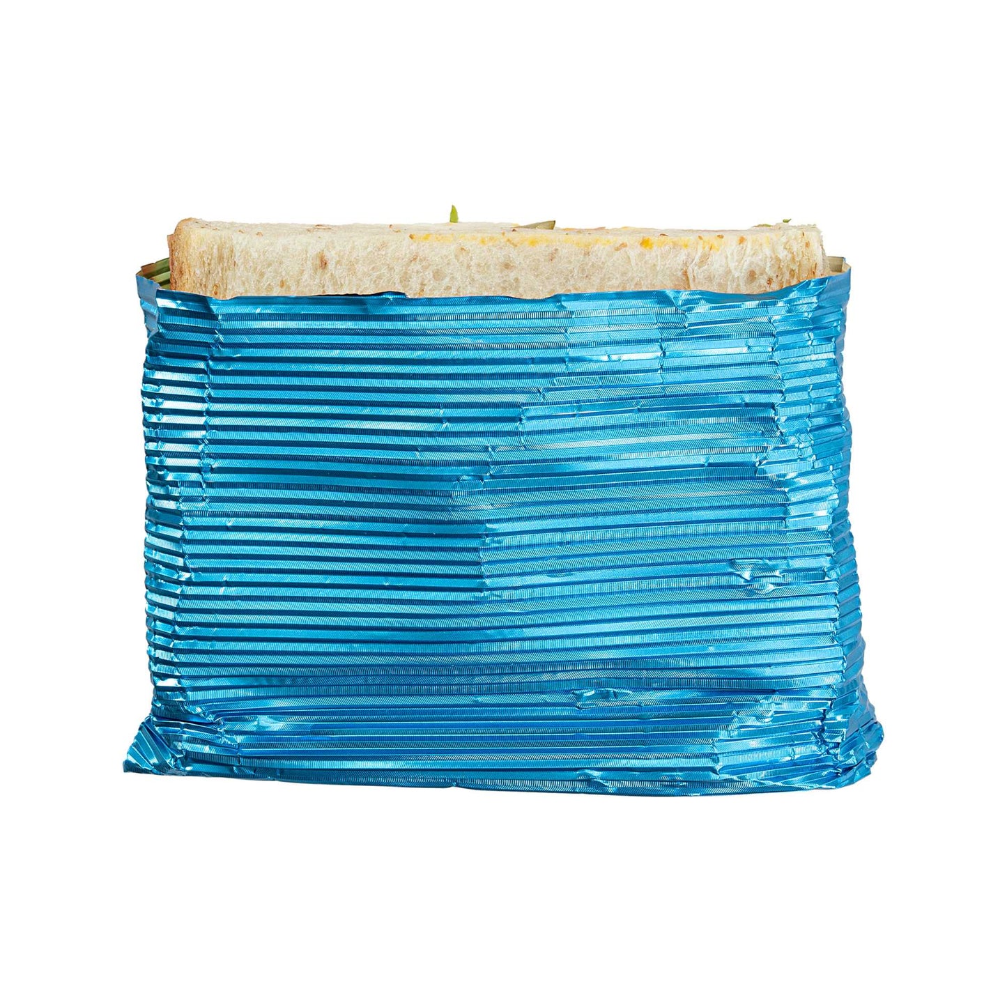 Foil Lux Electric Blue Aluminum Wrap and Basket Liner - Ripple - 12" x 12" - 500 count box
