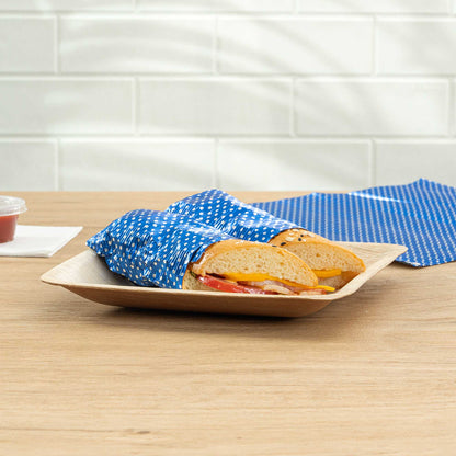 Foil Lux Royal Blue Aluminum Wrap and Basket Liner - Ripple, Polka Dot - 12" x 12" - 500 count box