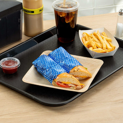 Foil Lux Royal Blue Aluminum Wrap and Basket Liner - Ripple, Polka Dot - 12" x 12" - 500 count box