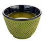 Tetsubin 4 oz Green Cast Iron Tea Cup - Hobnail - 3" x 3" x 3 1/4" - 2 count box