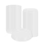 Foil Lux Round Clear Plastic Flat Lid - Fits 4 oz Aluminum Baking Cup - 3 1/2" x 3 1/2" - 100 count box