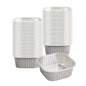 Foil Lux 10 oz Square Gray Aluminum Baking Cup - 4 1/4" x 4 1/4" x 1 1/2" - 100 count box
