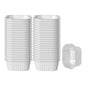 Foil Lux 10 oz Square White Aluminum Baking Cup - 4 1/4" x 4 1/4" x 1 1/2" - 100 count box