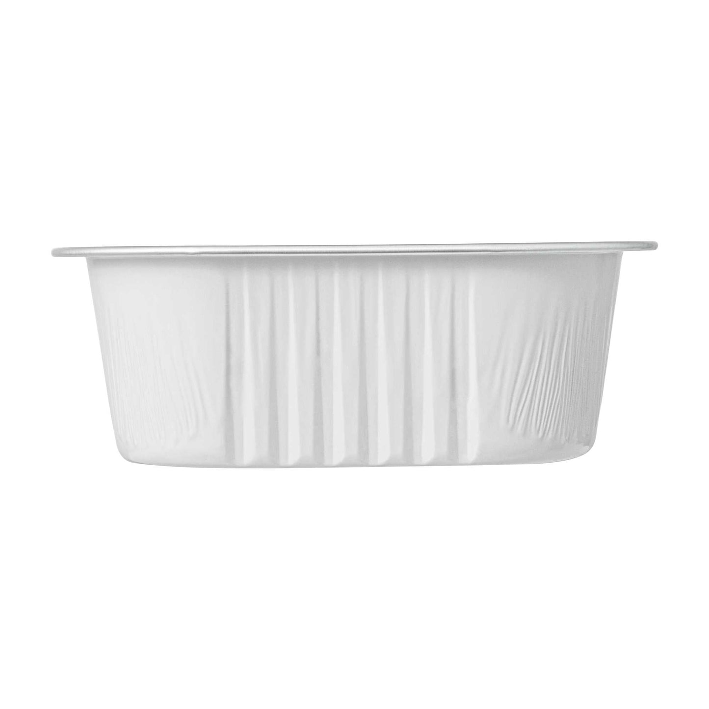 Foil Lux 10 oz Square White Aluminum Baking Cup - 4 1/4" x 4 1/4" x 1 1/2" - 100 count box