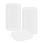 Foil Lux Square Clear Plastic Flat Lid - Fits 10 oz Aluminum Baking Cup - 4 1/2" x 4 1/2" - 100 count box