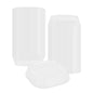 Foil Lux Square Clear Plastic Dome Lid - Fits 10 oz Aluminum Baking Cup - 4 1/2" x 4 1/2" x 1" - 100 count box