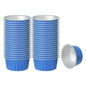 Foil Lux 4 oz Round Blue Aluminum Baking Cup - Lids Available - 3 1/4" x 3 1/4" x 1 1/2" - 100 count box