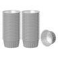 Foil Lux 4 oz Round Gray Aluminum Baking Cup - Lids Available - 3 1/4" x 3 1/4" x 1 1/2" - 100 count box