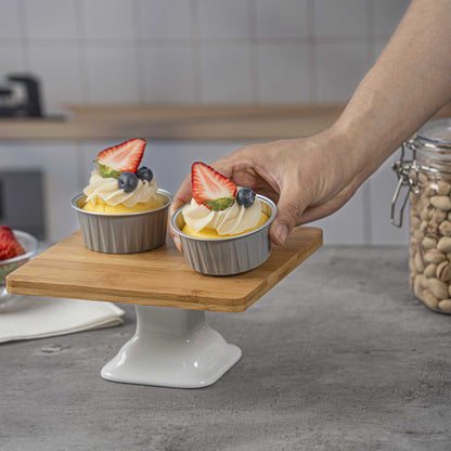 Foil Lux 4 oz Round Gray Aluminum Baking Cup - Lids Available - 3 1/4" x 3 1/4" x 1 1/2" - 100 count box