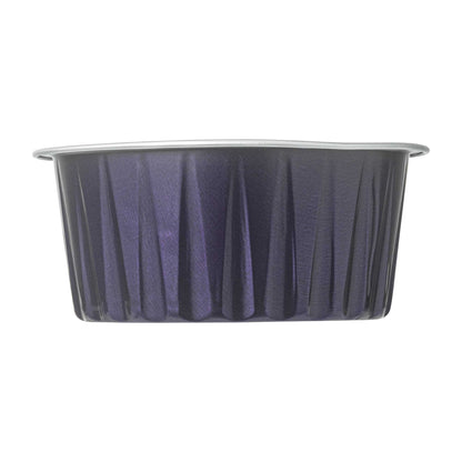 Foil Lux 4 oz Round Purple Aluminum Baking Cup - Lids Available - 3 1/4" x 3 1/4" x 1 1/2" - 100 count box