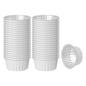Foil Lux 4 oz Round White Aluminum Baking Cup - Lids Available - 3 1/4" x 3 1/4" x 1 1/2" - 100 count box