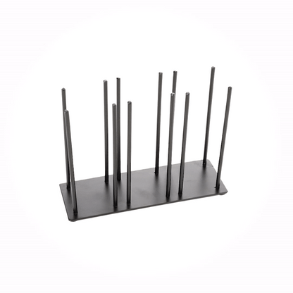 Chef 101 Black Iron Horizontal Portion Cup / Lid Organizer - 3 Section - 8 1/4" x 3" x 6" - 1 count box