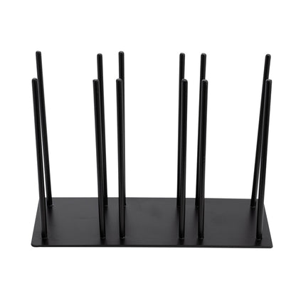 Chef 101 Black Iron Horizontal Portion Cup / Lid Organizer - 3 Section - 8 1/4" x 3" x 6" - 1 count box