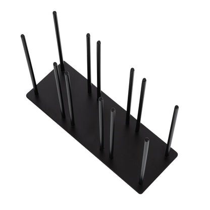 Chef 101 Black Iron Horizontal Portion Cup / Lid Organizer - 3 Section - 8 1/4" x 3" x 6" - 1 count box