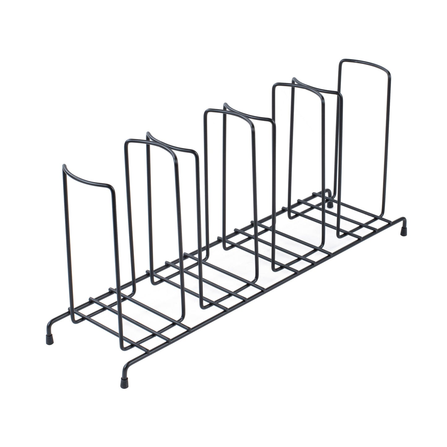 Restpresso Black Iron Cup / Lid Display - 4 Section - 18 1/2" x 8 1/2" x 5" - 1 count box