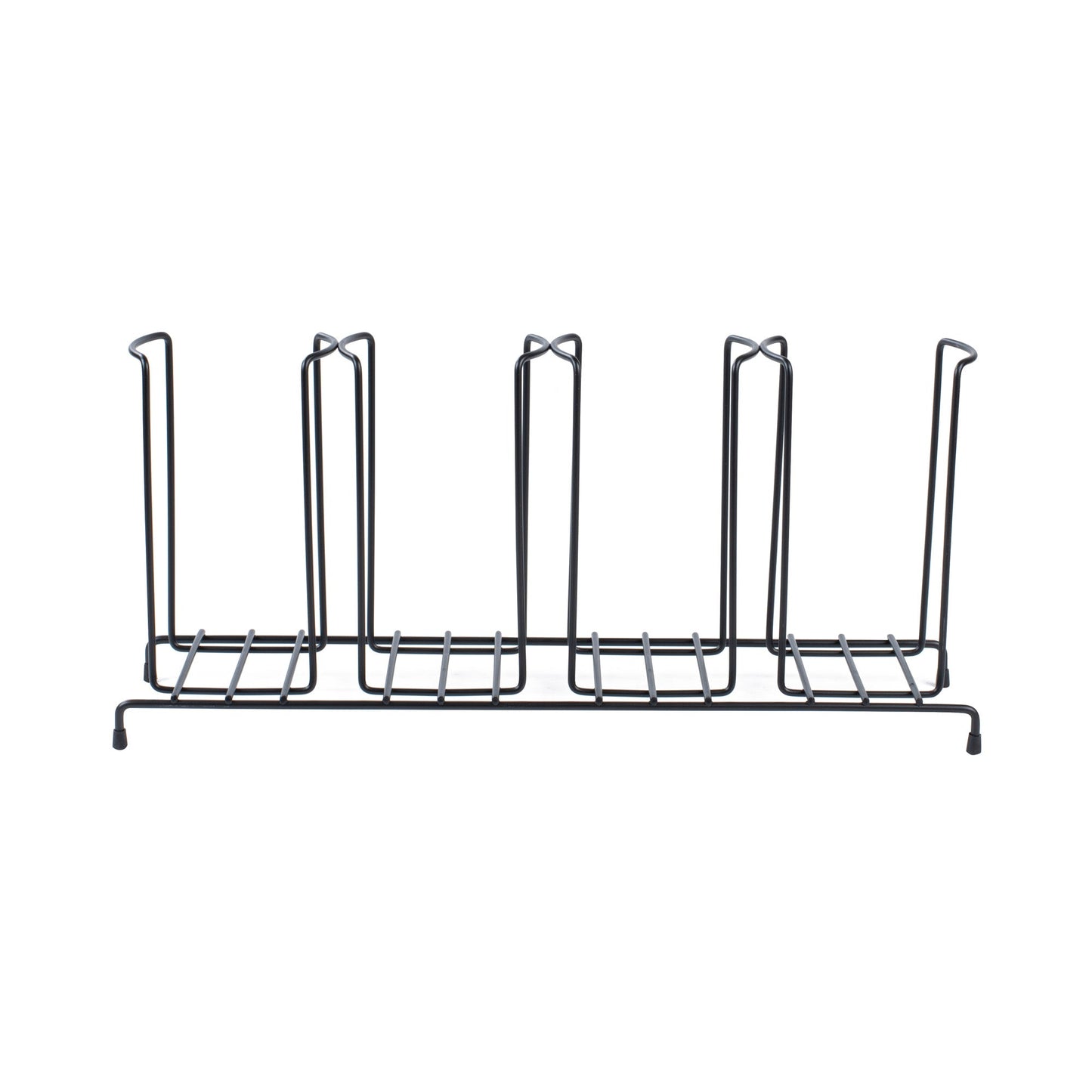 Restpresso Black Iron Cup / Lid Display - 4 Section - 18 1/2" x 8 1/2" x 5" - 1 count box