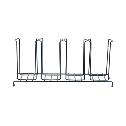 Restpresso Black Iron Cup / Lid Display - 4 Section - 18 1/2" x 8 1/2" x 5" - 1 count box