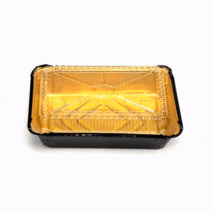 Foil Lux Rectangle Clear Plastic Lid - Fits 41 oz Container - 200 count box
