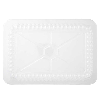 Foil Lux Rectangle Clear Plastic Lid - Fits 41 oz Container - 200 count box