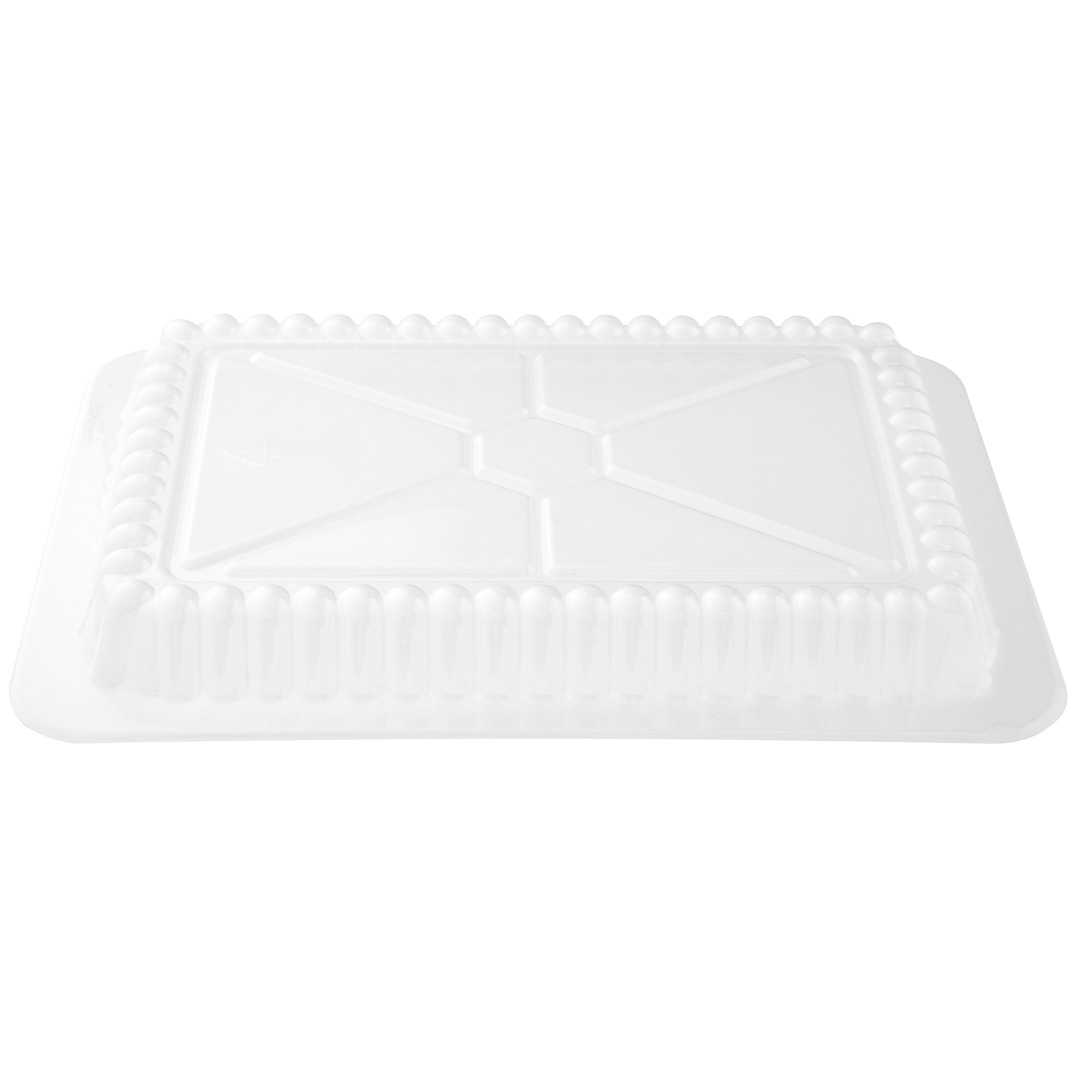 Foil Lux Rectangle Clear Plastic Lid - Fits 41 oz Container - 200 count box