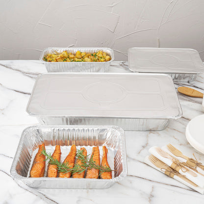 Foil Lux Aluminum Steam Table Pan Lid - Fits Full Size - 25 count box