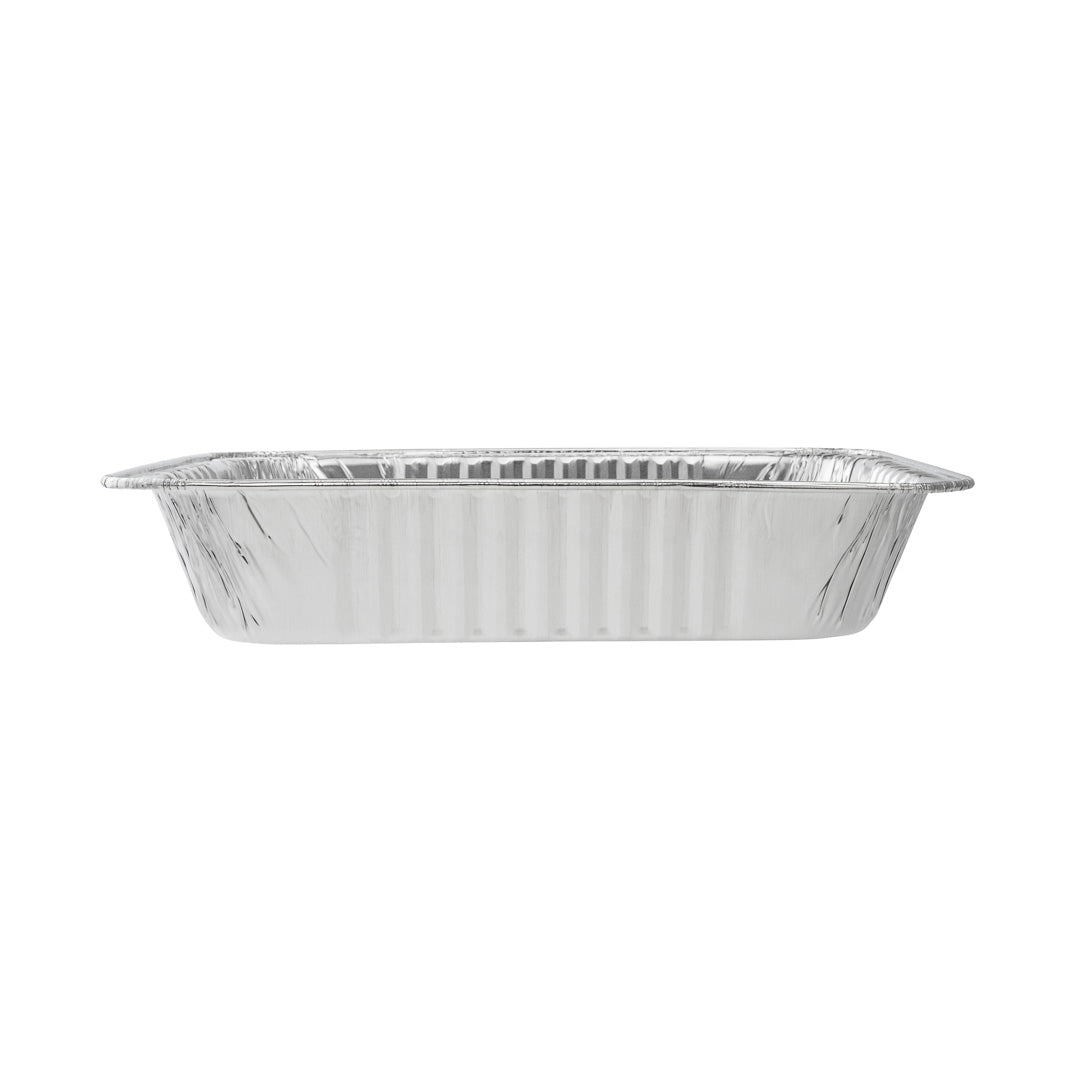 Foil Lux Aluminum 1/2 Size Deep Steam Table Pan - 12 3/4" x 10 1/2" x 2 1/2" - 25 count box