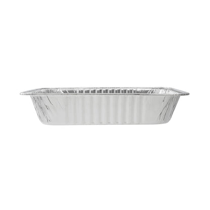 Foil Lux Aluminum 1/2 Size Deep Steam Table Pan - 12 3/4" x 10 1/2" x 2 1/2" - 25 count box