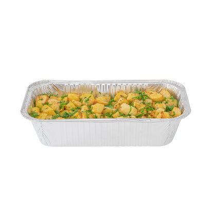 Foil Lux Aluminum 1/3 Size Deep Steam Table / Loaf Pan - 12 1/2" x 6 1/2" x 3 1/4" - 25 count box