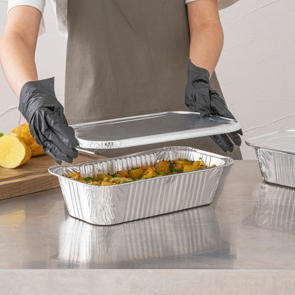 Foil Lux Aluminum Steam Table Pan Lid - Fits 1/3 Size / Loaf - 25 count box
