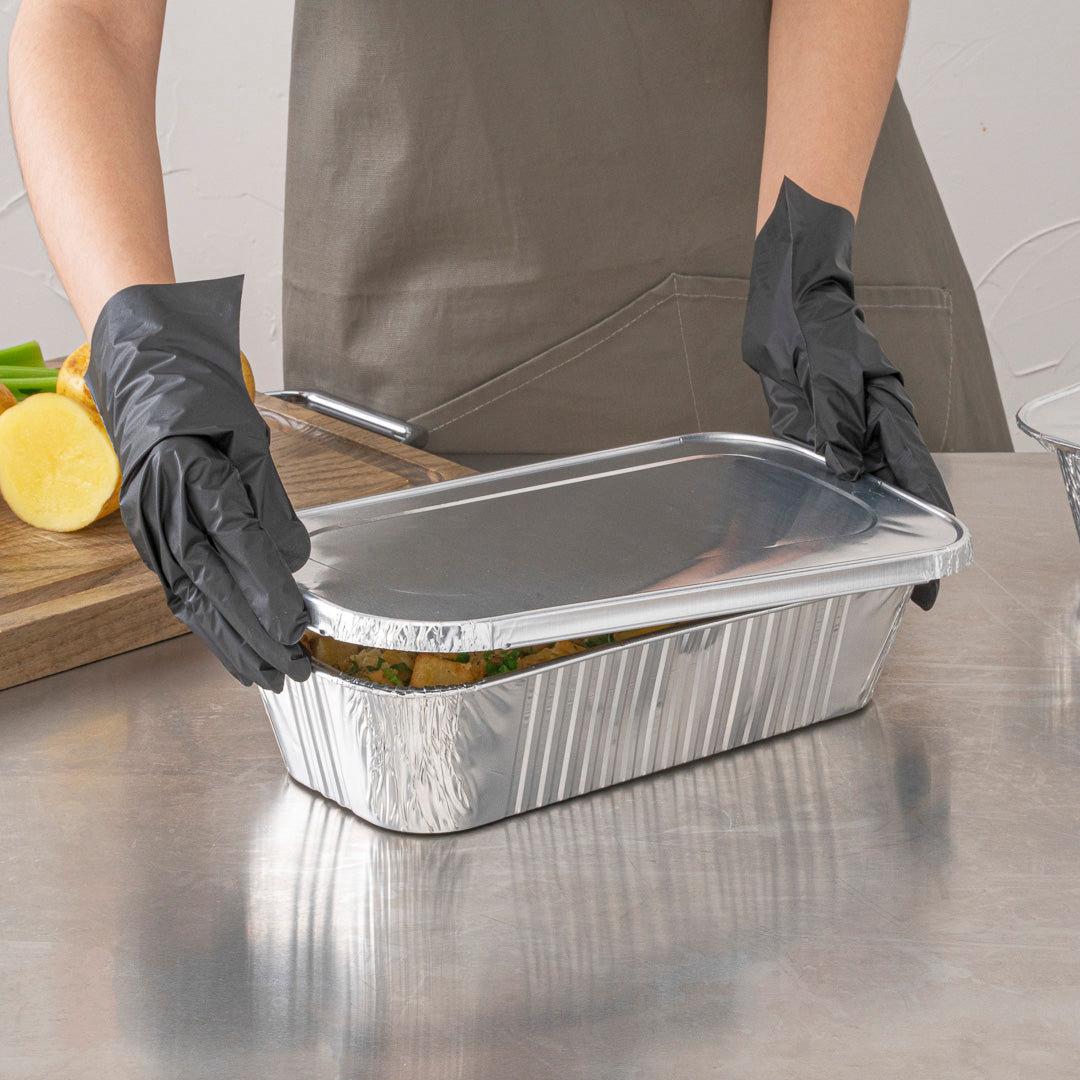 Foil Lux Aluminum Steam Table Pan Lid - Fits 1/3 Size / Loaf - 25 count box