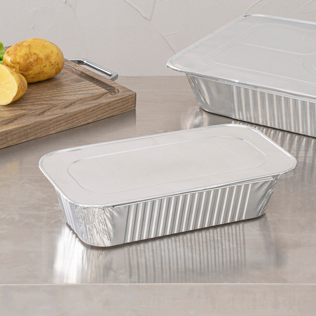 Foil Lux Aluminum Steam Table Pan Lid - Fits 1/3 Size / Loaf - 25 count box